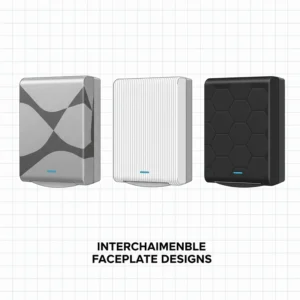 Comparison of different interchangeable faceplate designs for the Kimberly Clark ICON dispenser collection.