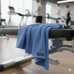 Microfiber towel for gym or workout sessions, ideal for quickly absorbing sweat and staying fresh.