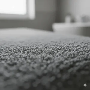 Close-up macro shot of bamboo viscose loops showing the silky, soft texture of the fabric.